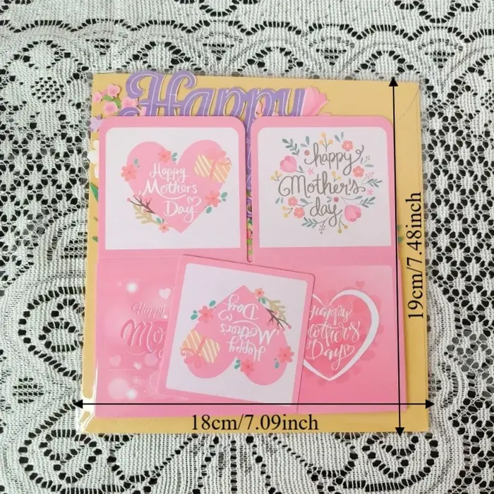 Cartes de Vœux 3D Universelles pour la Fête des Mères : Bouquet Floral Doux