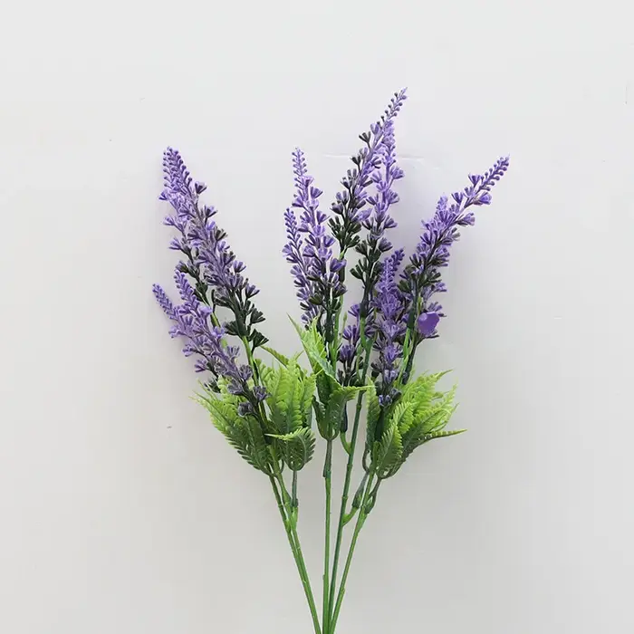 Plantes vertes artificielles en plastique, fleurs de simulation, µviolette, décoration de fête de fe