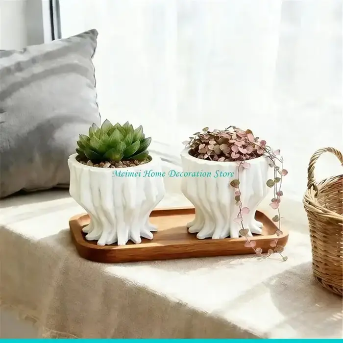 H7BF – jardinière décorative élégante en forme jambe