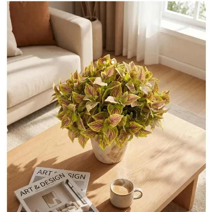Lot de 10 bouquets de feuilles de périlla artificielles