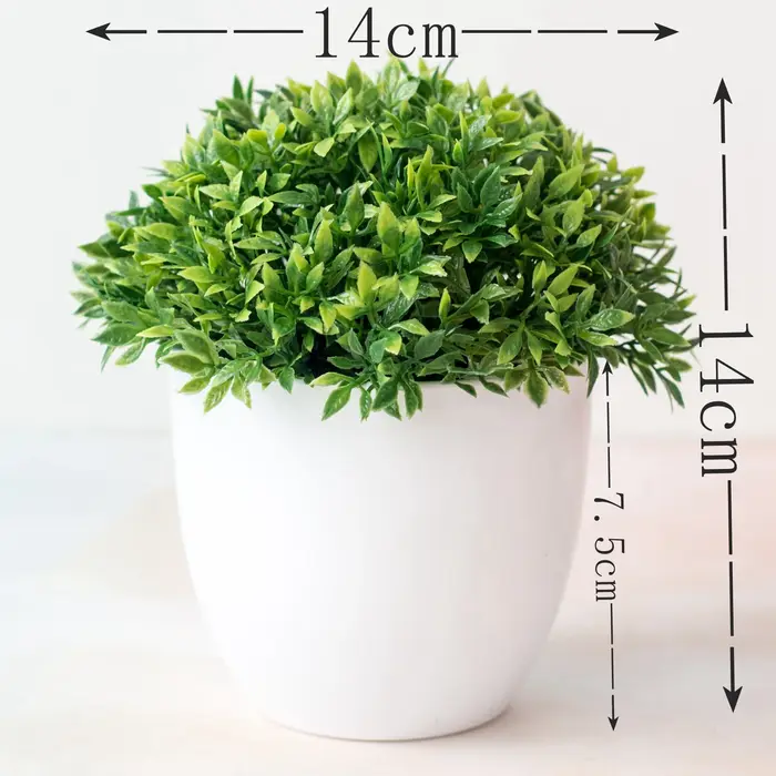 Plantes artificielles bonsaï vert, petit arbre en Pot, fausses fleurs, ornements en Pot pour maison,