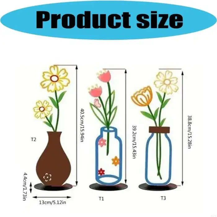 Vase à fleurs en métal