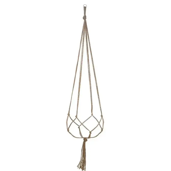 Pot de fleur en macramé fait à la main, décoration murale, jardinière suspendue pour cour et jardin,