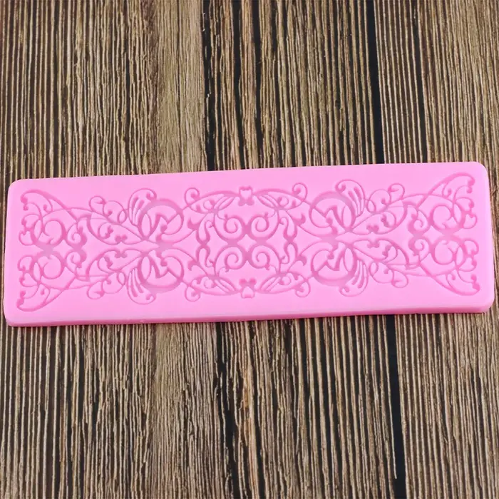 Moules en Silicone pour bordure de gâteau en dentelle de fleur, outils de décoration de gâteau Fondant à faire soi-même, moules à bonbons en argile polymère pour chocolat