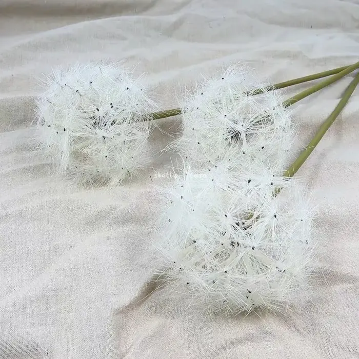 Fleur de pissenlit artificielle blanc rose