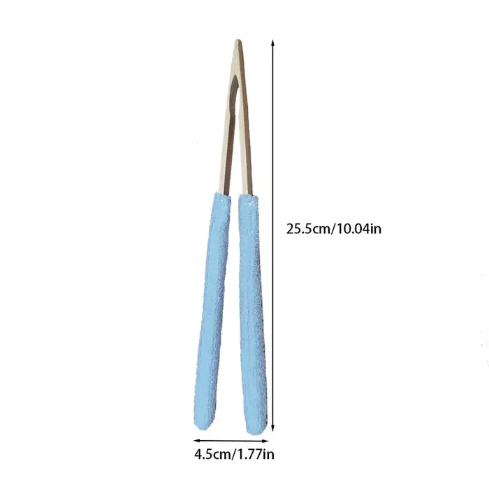 1 pince à feuilles – Brosse de nettoyage manuelle pour plantes vertes avec manche en bambou