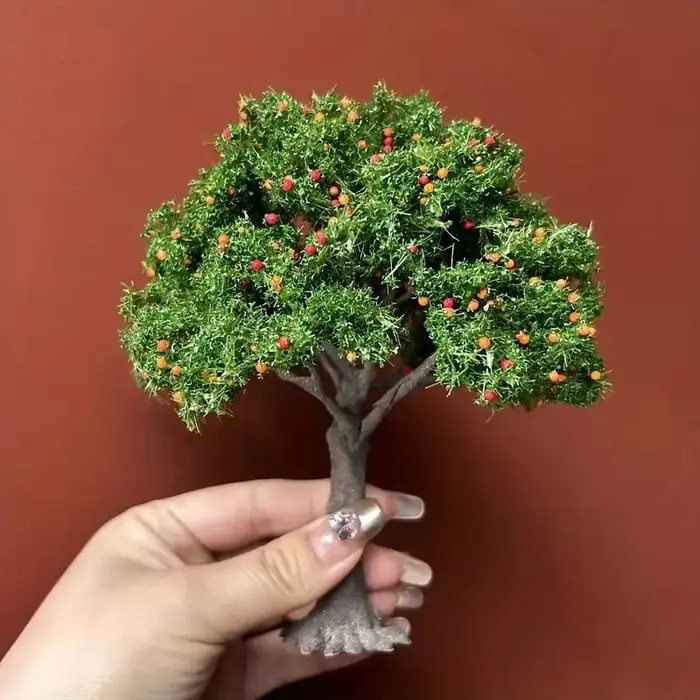 1 pièce Arbre fruitier miniature réaliste pour décoration de paysage DIY
