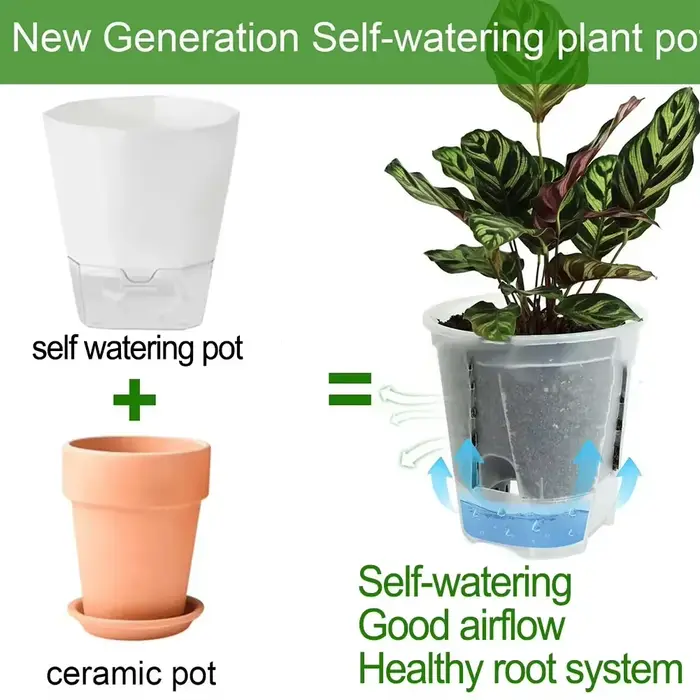 Pots de pépinière en plastique Transparent avec soucoupe