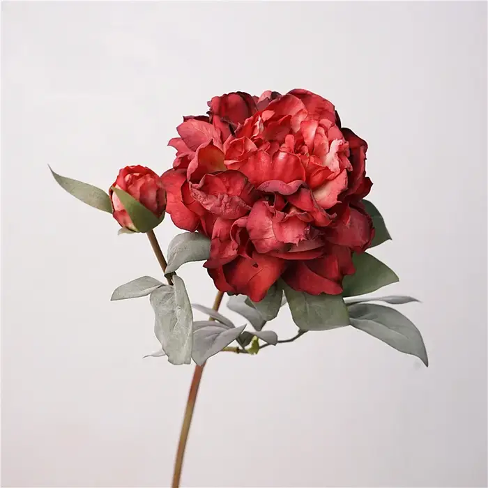 3 pièces de fleurs artificielles en soie de style européen vintage
