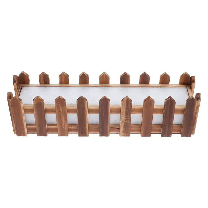Pot de fleurs en bois en forme de clôture avec insert en mousse pour arrangement
