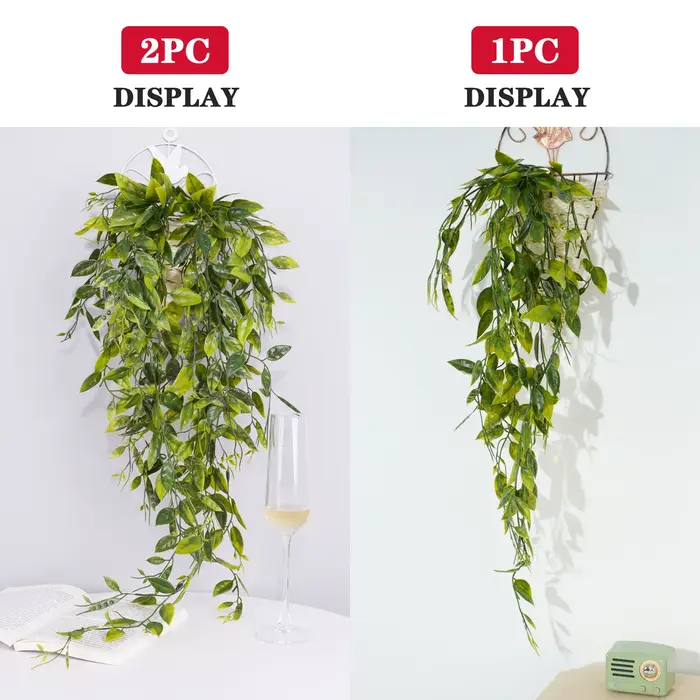 Plante suspendue en rotin d'eucalyptus artificiel