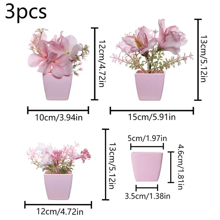 Plante en pot de fleurs artificielles, utilisée toute l'année pour la maison, la chambre à coucher, 