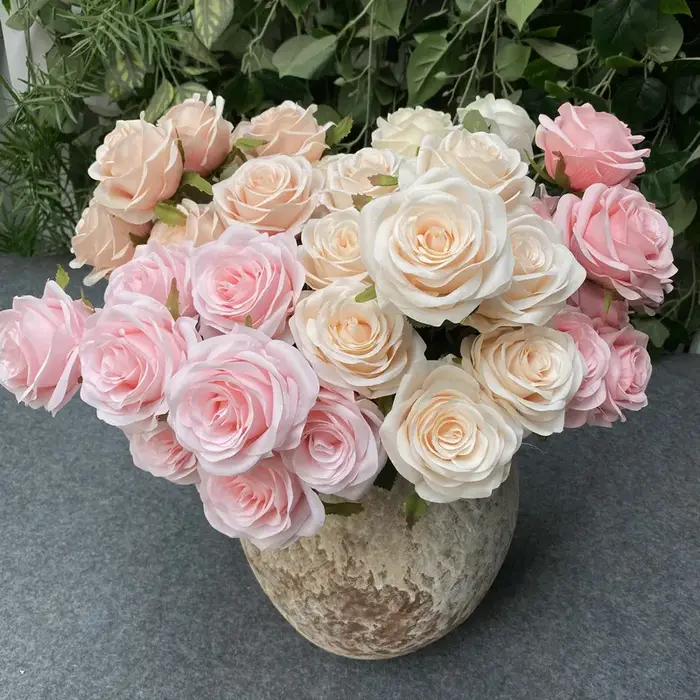 Rose artificielle fausse fleur mariage Bouquet de mariée accessoires de photographie maison jardin décoration