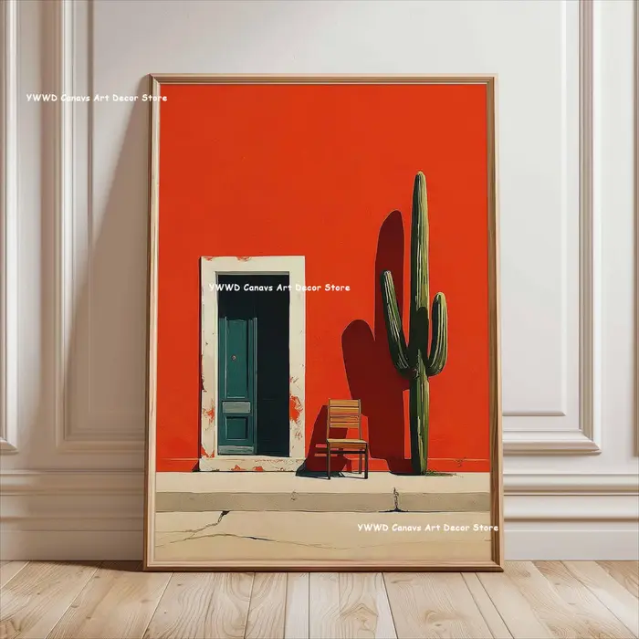 Affiche sur toile Cactus du Désert Bohème