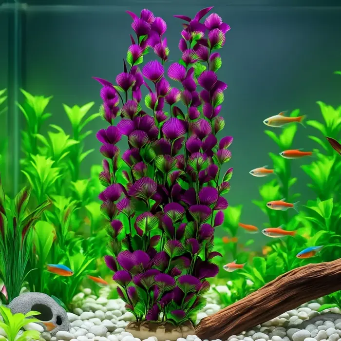 38 cm/15 pouces Aquarium artificiel eau herbe