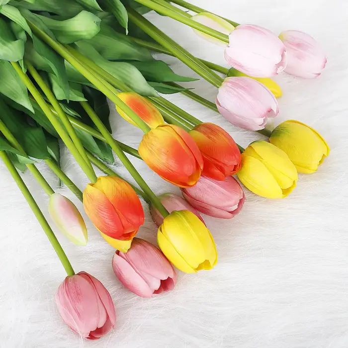 Fleurs tulipes artificielles en PU