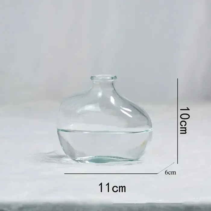 Mini vase à fleurs en verre, irrégulier, nickel é, accessoires de décoration pour la maison