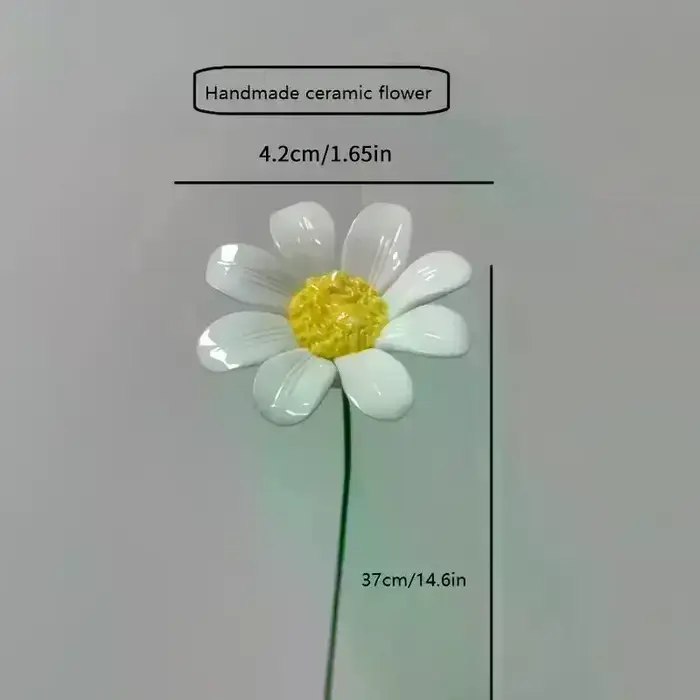 6/8/10 pièces de fleurs de marguerite en céramique