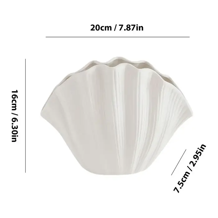 Vase en résine organique à coquille Simple, Design de Pot de fleur, Arrangement de fleurs, décoratio
