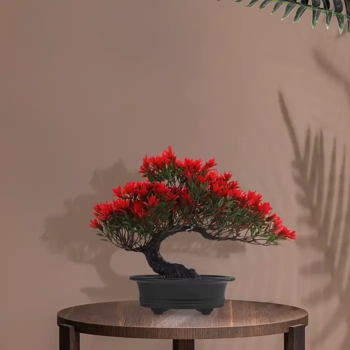 Plante artificielle en pot bonsaï vert petit arbre plantes ornements réaliste éternel en plastique