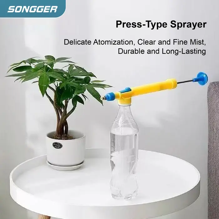 Pulvérisateur pour Bouteille Arrosoir Manuel Haute Pression pour Jardin Plantes Double Mode Brume et Jet Direct Buse en Laiton Tige en Acier Inoxydable