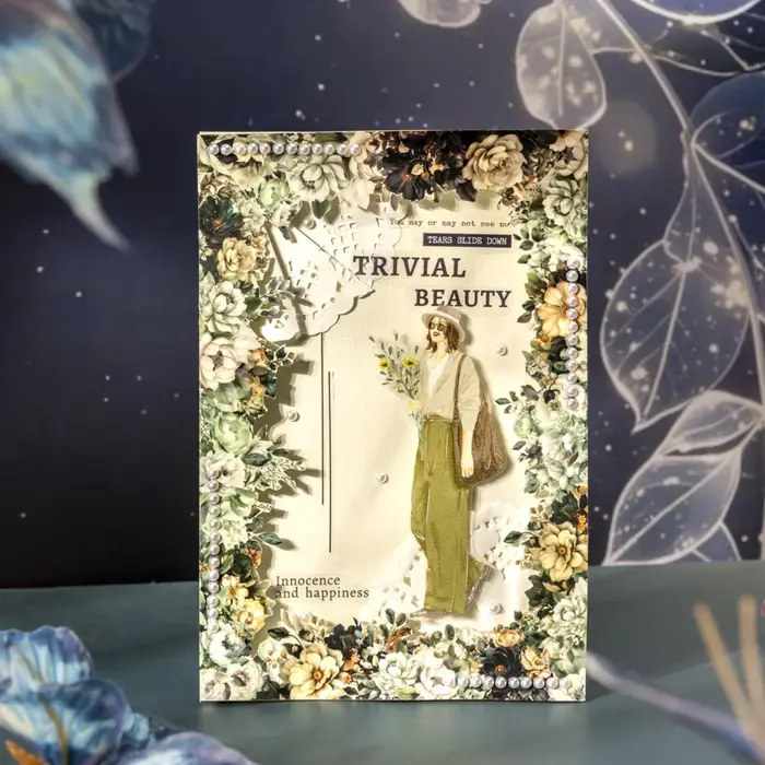 Bande de fleurs floraison dans la nuit sombre
