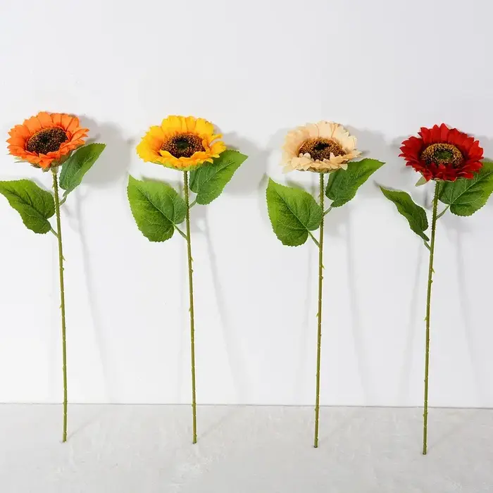Fleurs artificielles de tournesol en soie