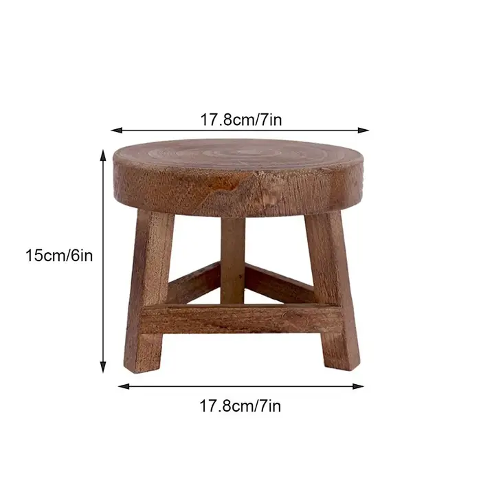 Tabourets bas en bois, petit banc