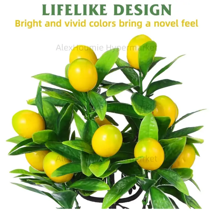 Faux arbre à citron, petite plante artificielle en plastique