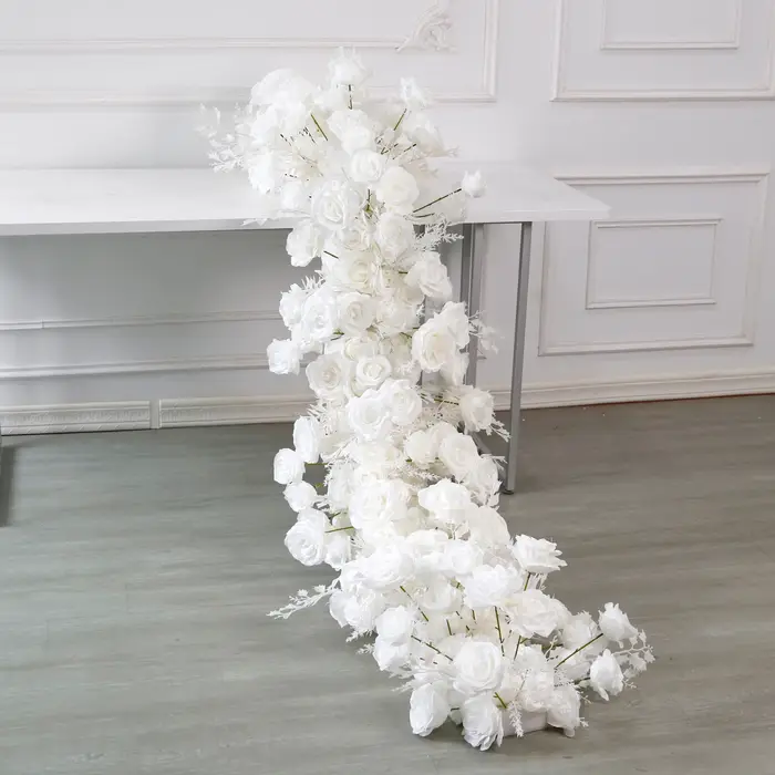 UFlower – roses blanches artificielles d'hortensia, 200cm, pour arrière-plan de mariage, centre de Table, décoration de fête, accessoires muraux pour événements