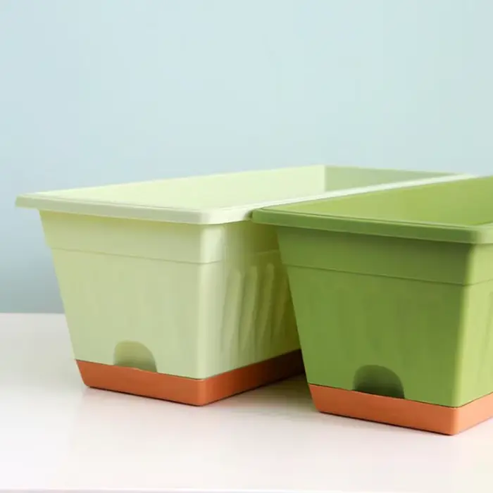 【CPI】 1 pot de fleurs rectangulaire en plastique pour plantes d'intérieur et d'extérieur