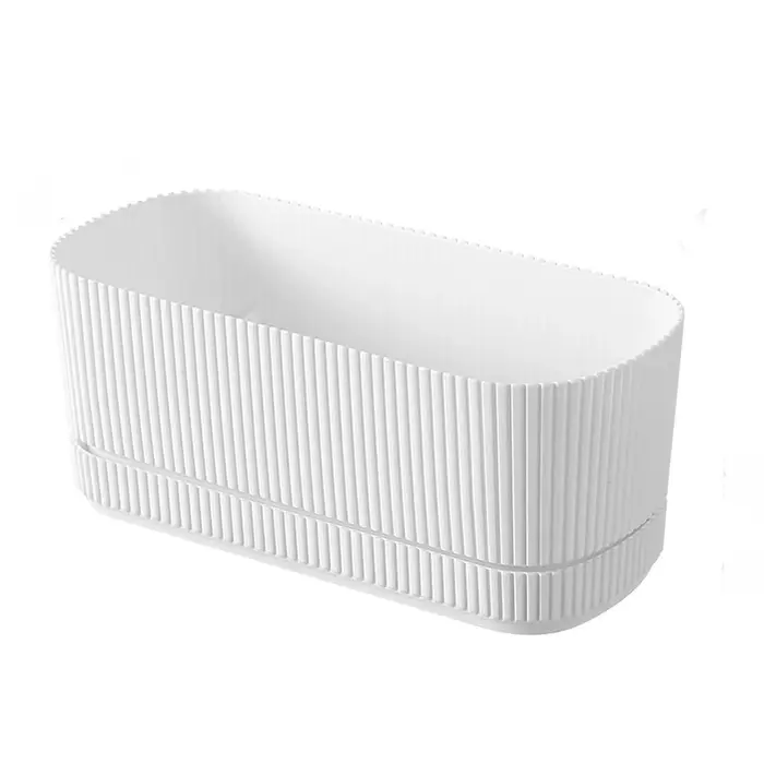 Pot de fleurs auto-arrosant à double couche avec trou de drainage