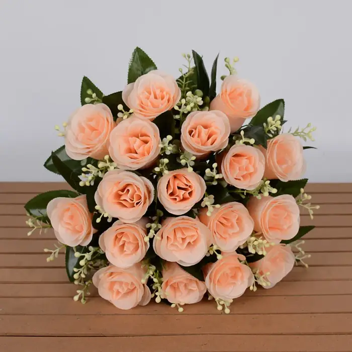 18 têtes de fleurs artificielles miniatures pour photographie