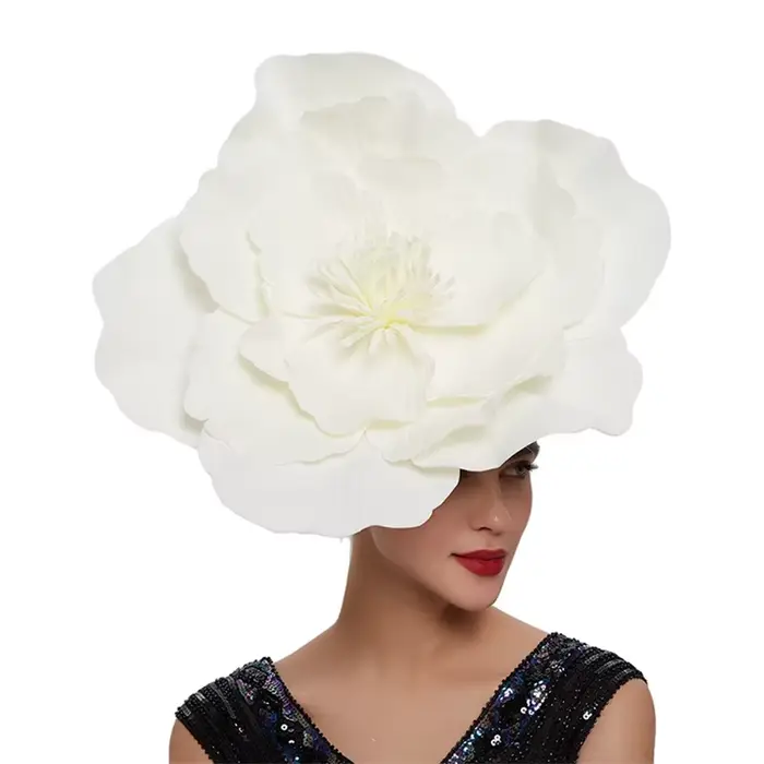 Femmes grande fleur bandeau de cheveux arc fascinateur chapeau coiffure maquillage de mariée bal Photo Shoot