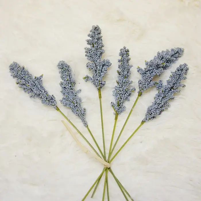 6 pièces/lot PE lavande pas cher fleur artificielle en gros plante décoration murale Bouquet matériel manuel bricolage Vases pour la maison