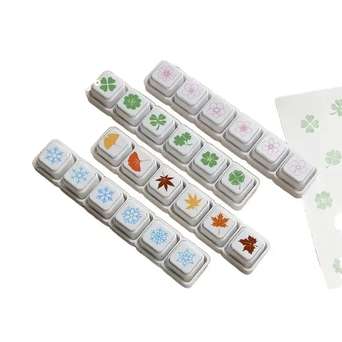 Ensemble de tampons naturels 6-en-1 Quatre Saisons : Feuilles