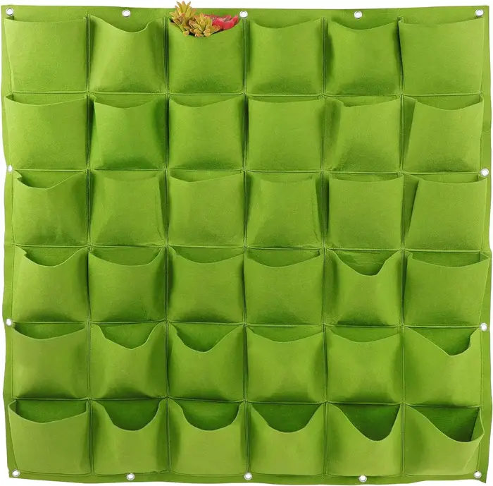 Sac de culture pour plantes, jardinière murale verticale en feutre, support de plantes suspendu pour herbes et légumes d'extérieur, pour balustrade, balcon, clôture