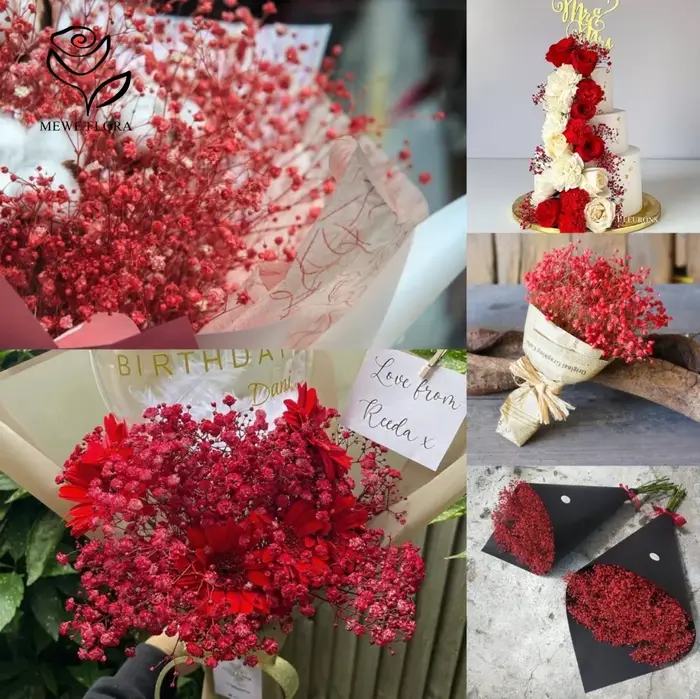 Bouquet de fleurs séchées pour bébé