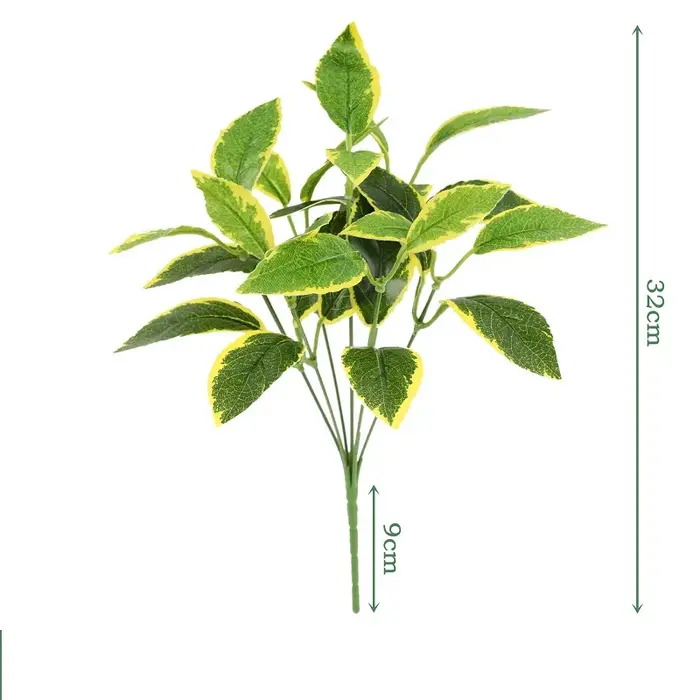Soie artificielle écaille de tortue bambou Dieffenbago feuilles fausses plantes mettre des paquets d