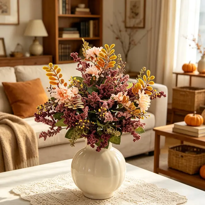 Fleurs artificielles Plantes Chrysanthème Bulle Herbe Bricolage Festival Maison En Plein Air Jardin Cour Automne Decora Mariage Bouquet De Mariée