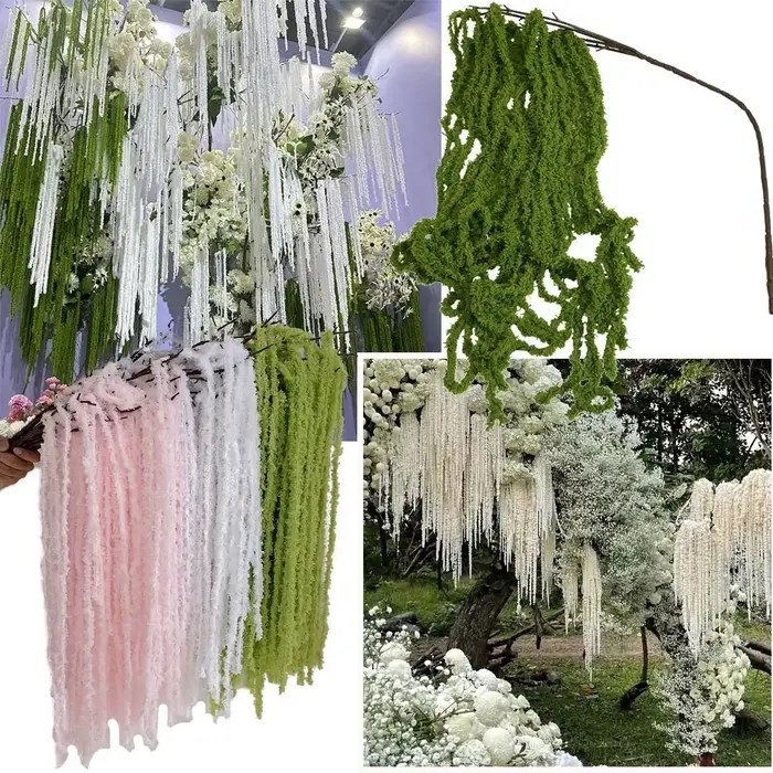 Beau cadeau multicolore Amaranthus artificiel suspendu plante fil ornement