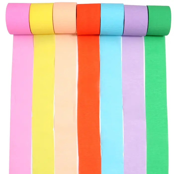 Rouleau de papier crêpe coloré