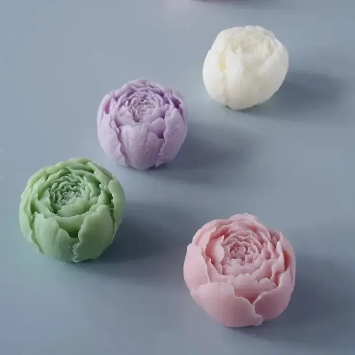 Rose avec bourgeons, moule en silicone