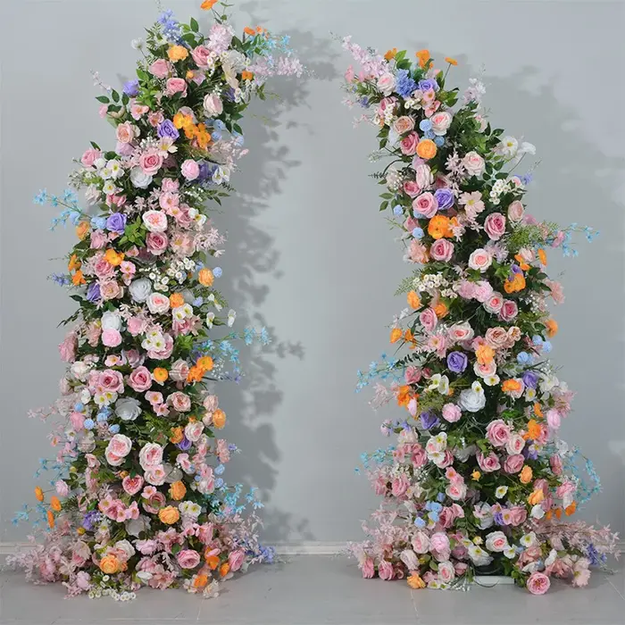 Offre spéciale Monet jardin artificielle Rose réutilisable coin Floral extérieur Festival célébration marché configuration résistant aux intempéries décor