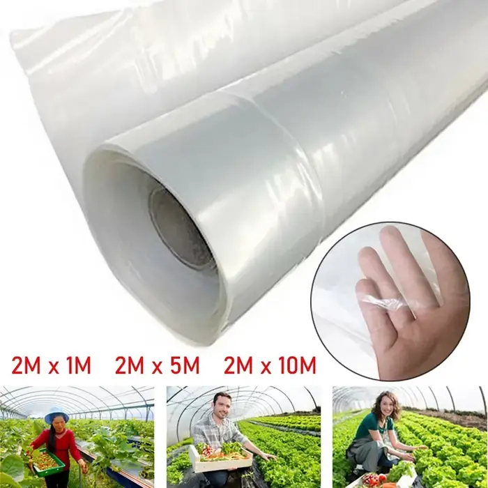Film de serre Transparent en plastique, petit arc, Film Transparent PE, couverture de maison chaude,