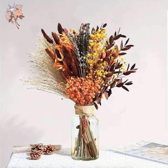 Bouquet de fleurs séchées Orange