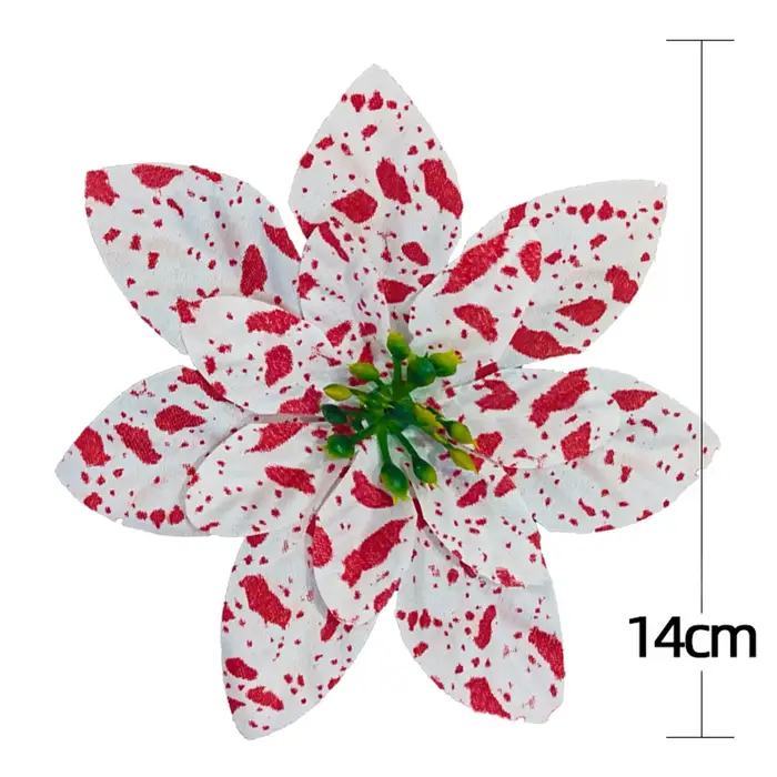 Plante de poinsettia artificielle de 14-31cm, Bouquet de fleurs en soie, fausses feuilles de balsam 