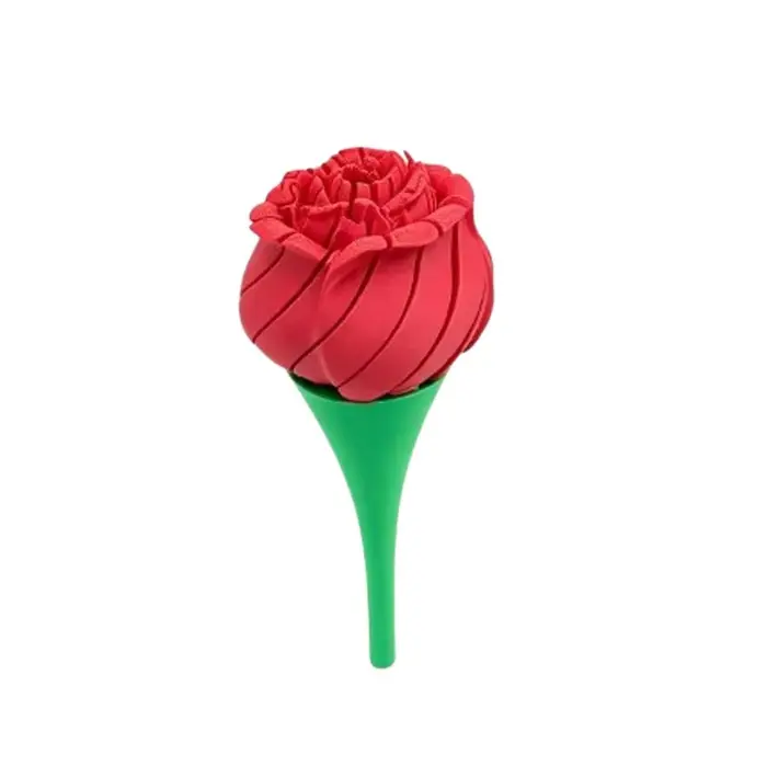 Rose torsadée imprimée en 3D, cadeau original, fleur déformable, anti-stress, romantique, rotative, 