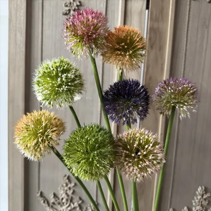 Boules d'oignons artificielles vertes pour décoration florale