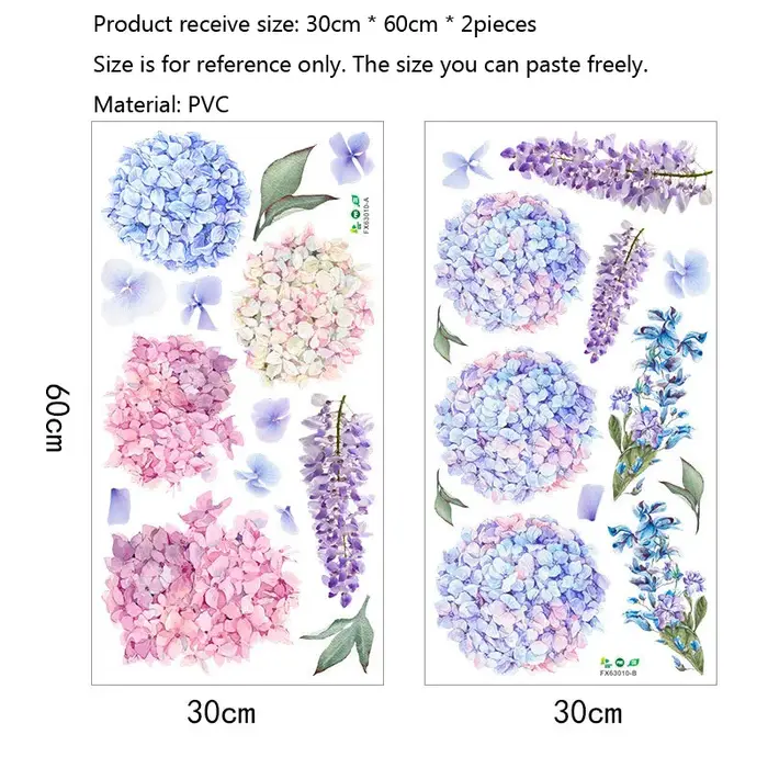 Autocollant Mural fleur de lavande violette